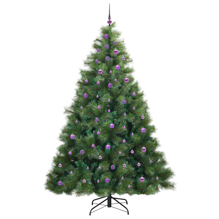Kunstkerstboom met 300 LED met standaard Groen 240 cm PE en PVC