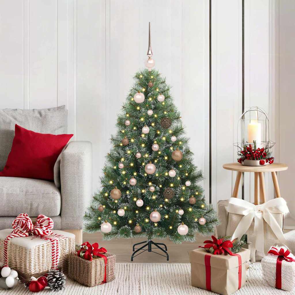 Kunstkerstboom met 150 LED met standaard Groen 120 cm PE en PVC