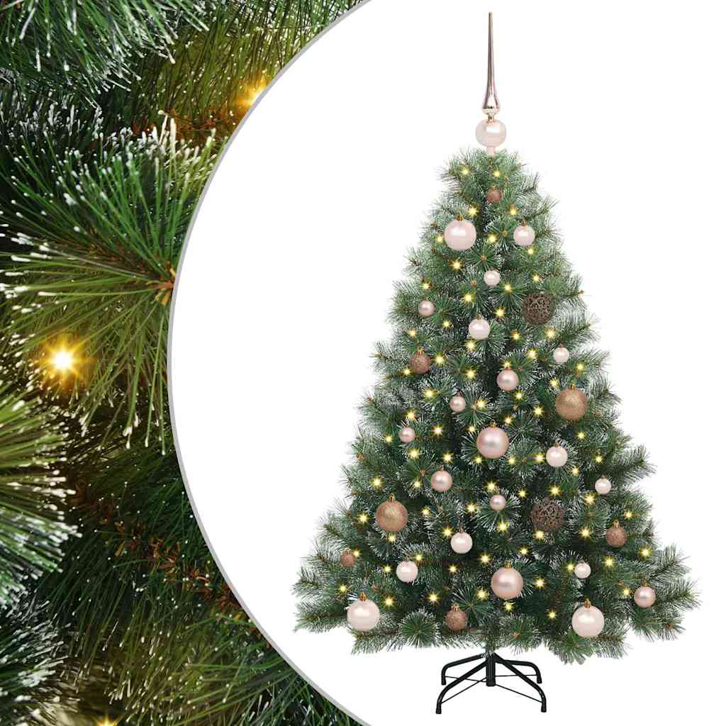 Kunstkerstboom met 150 LED met standaard Groen 120 cm PE en PVC