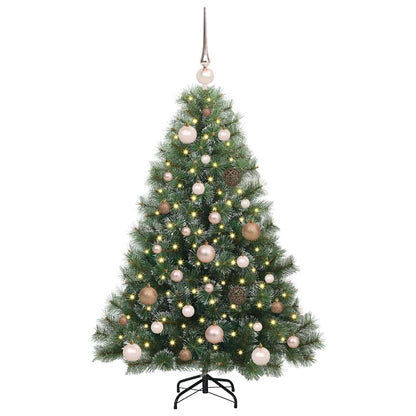 Kunstkerstboom met 150 LED met standaard Groen 120 cm PE en PVC