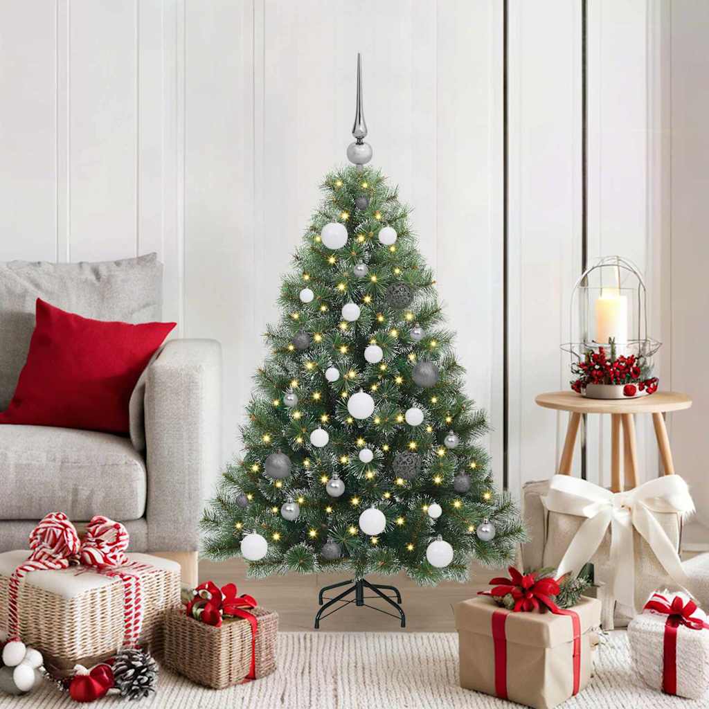 Kunstkerstboom met 150 LED met standaard Groen 120 cm PE en PVC