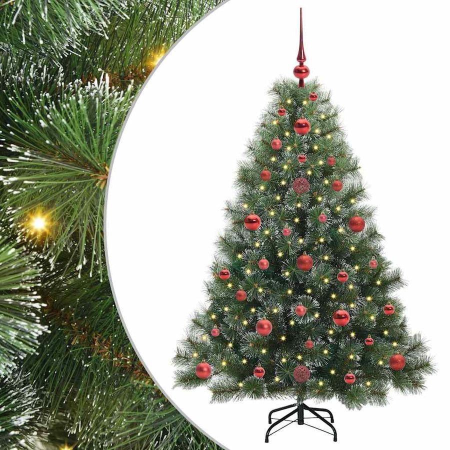 Kunstkerstboom met 150 LED met standaard Groen 120 cm PE en PVC