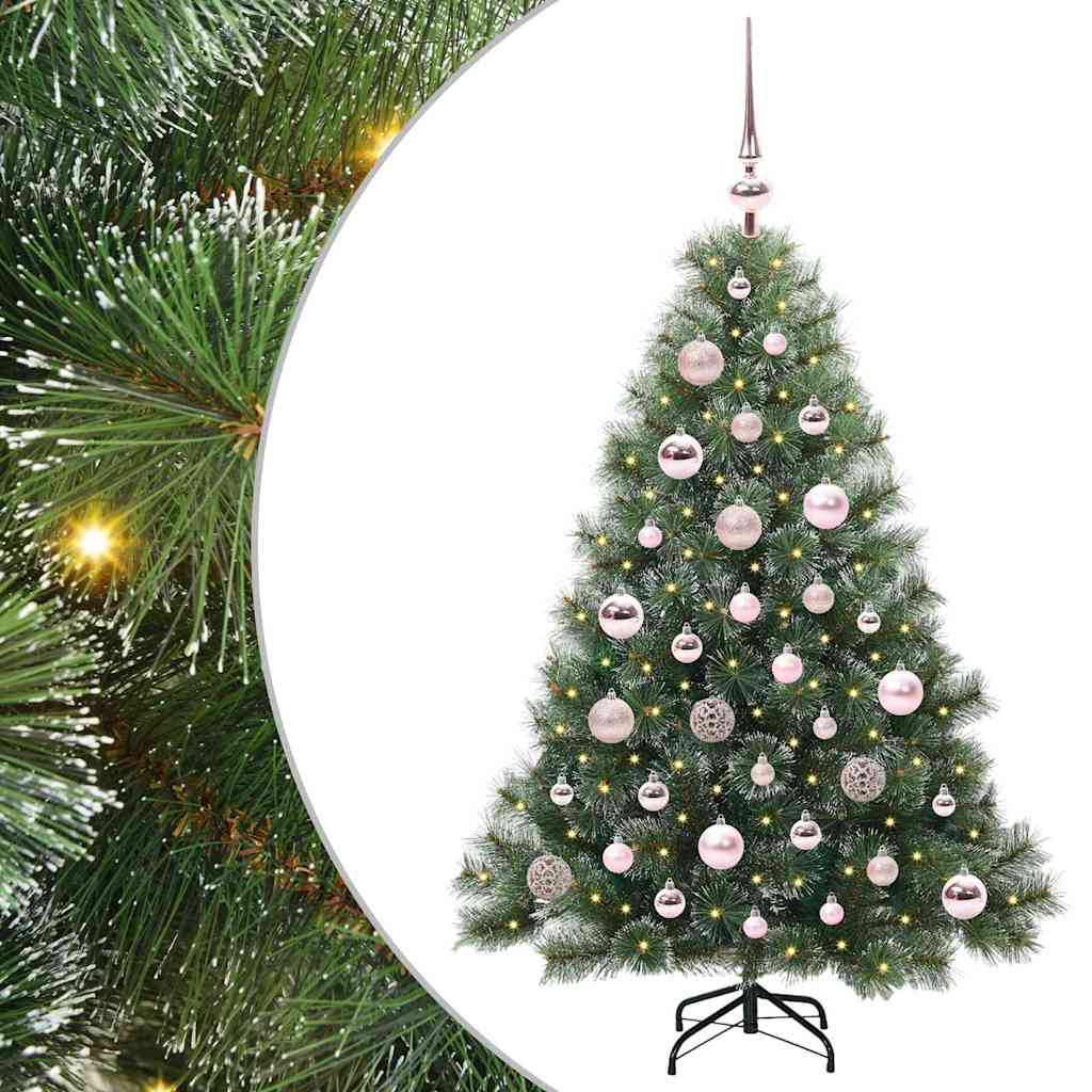 Kunstkerstboom met 150 LED met standaard Groen 120 cm PE en PVC