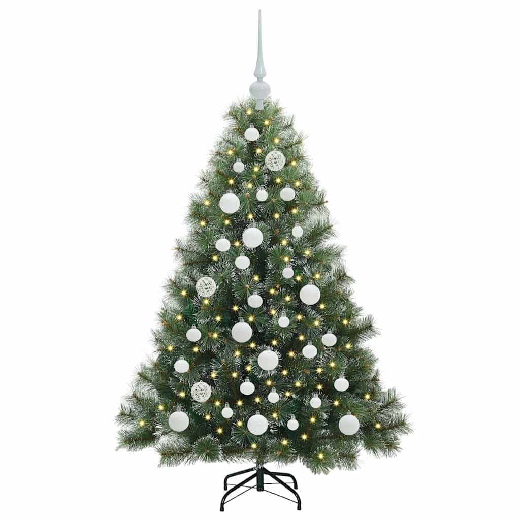 Kunstkerstboom met 150 LED met standaard Groen 120 cm PE en PVC
