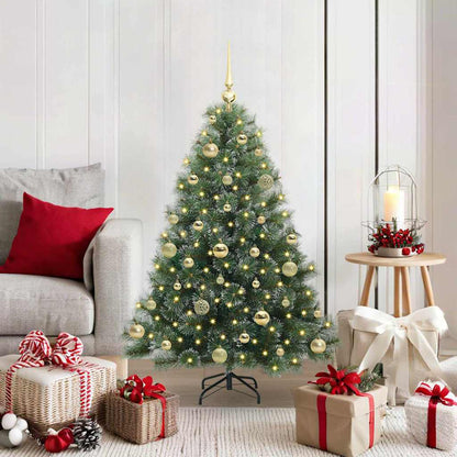 Kunstkerstboom met 150 LED met standaard Groen 120 cm PE en PVC