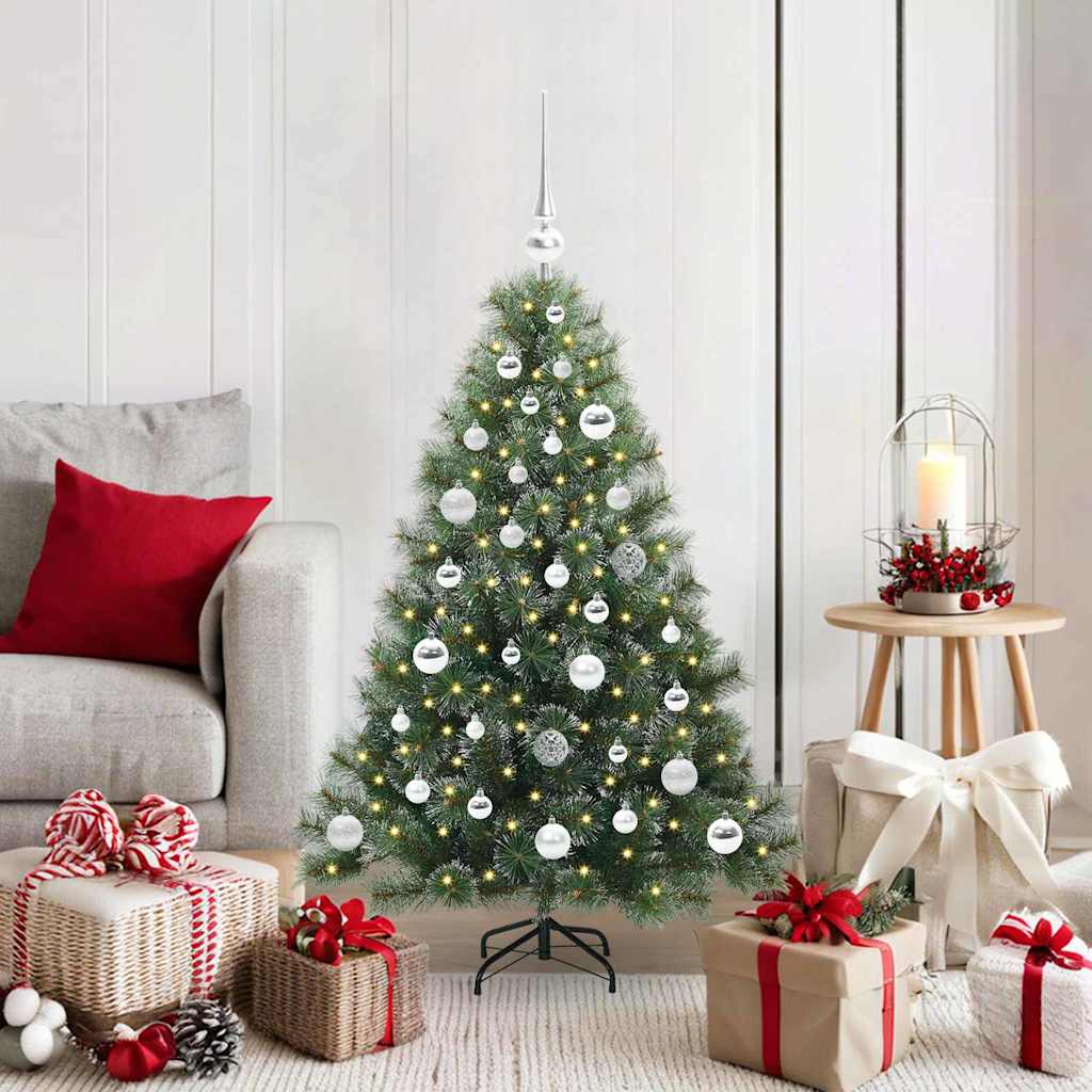 Kunstkerstboom met 150 LED met standaard Groen 120 cm PE en PVC