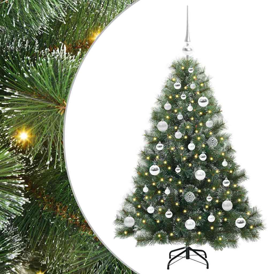 Kunstkerstboom met 150 LED met standaard Groen 120 cm PE en PVC