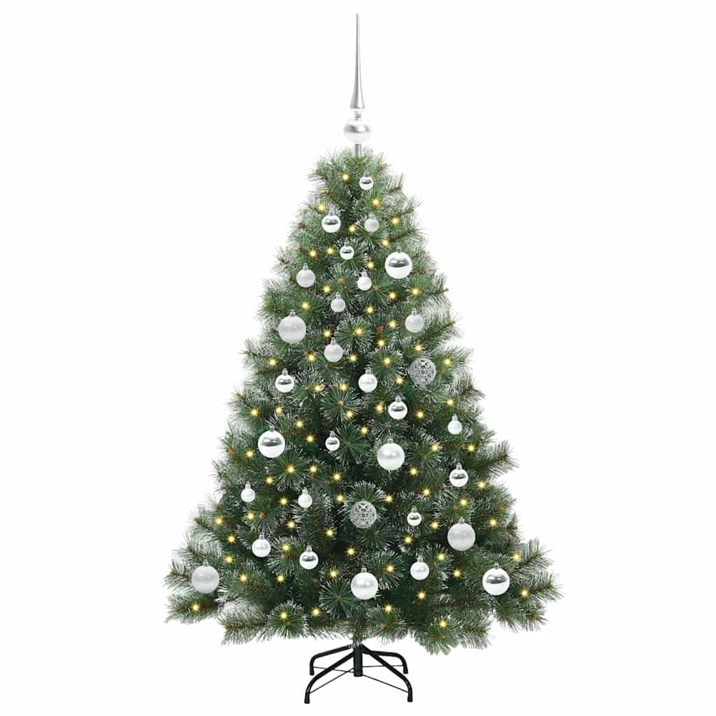 Kunstkerstboom met 150 LED met standaard Groen 120 cm PE en PVC