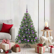 Kunstkerstboom 120 cm groen met 150 LED en kerstballen