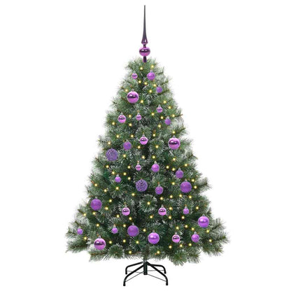 Kunstkerstboom met 150 LED met standaard Groen 120 cm PE en PVC