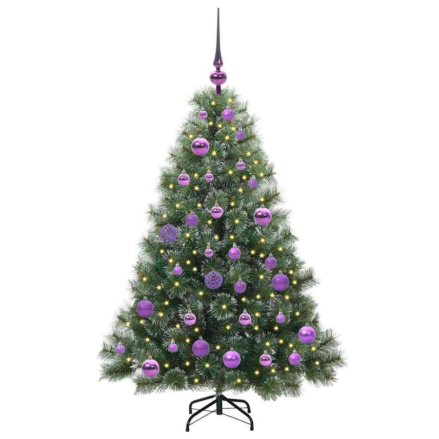 Kunstkerstboom met 150 LED met standaard Groen 120 cm PE en PVC