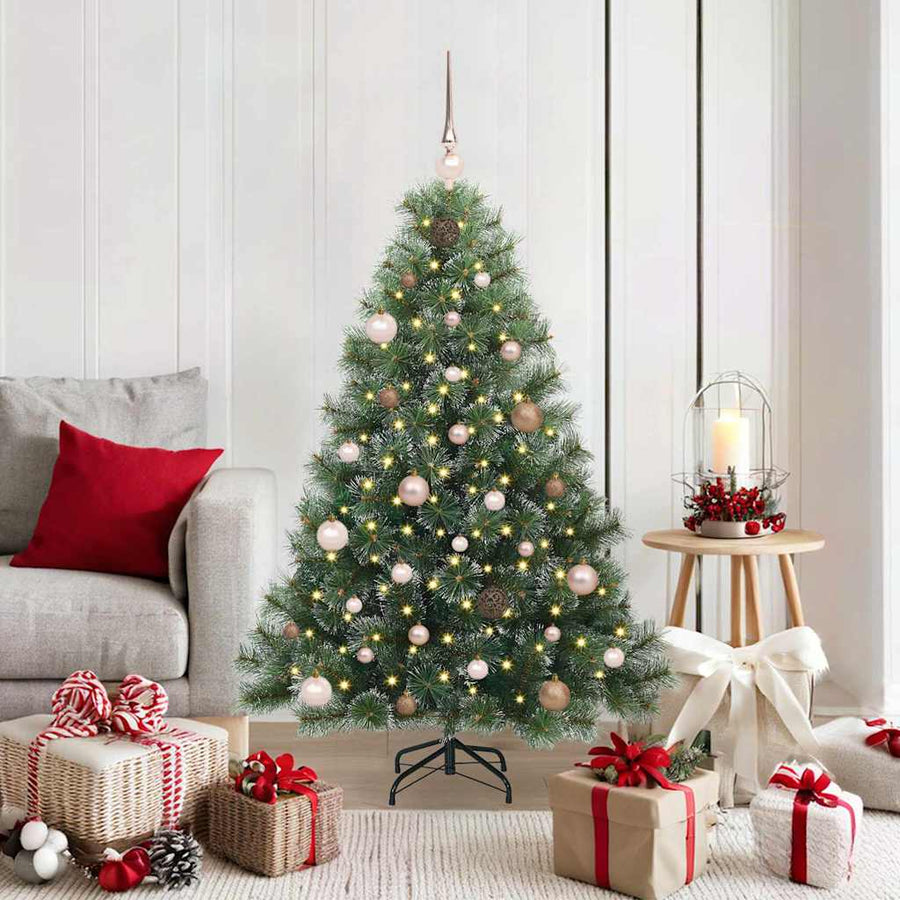 Kunstkerstboom met 150 LED met standaard Groen 150 cm PE en PVC