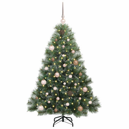 Kunstkerstboom met 150 LED met standaard Groen 150 cm PE en PVC