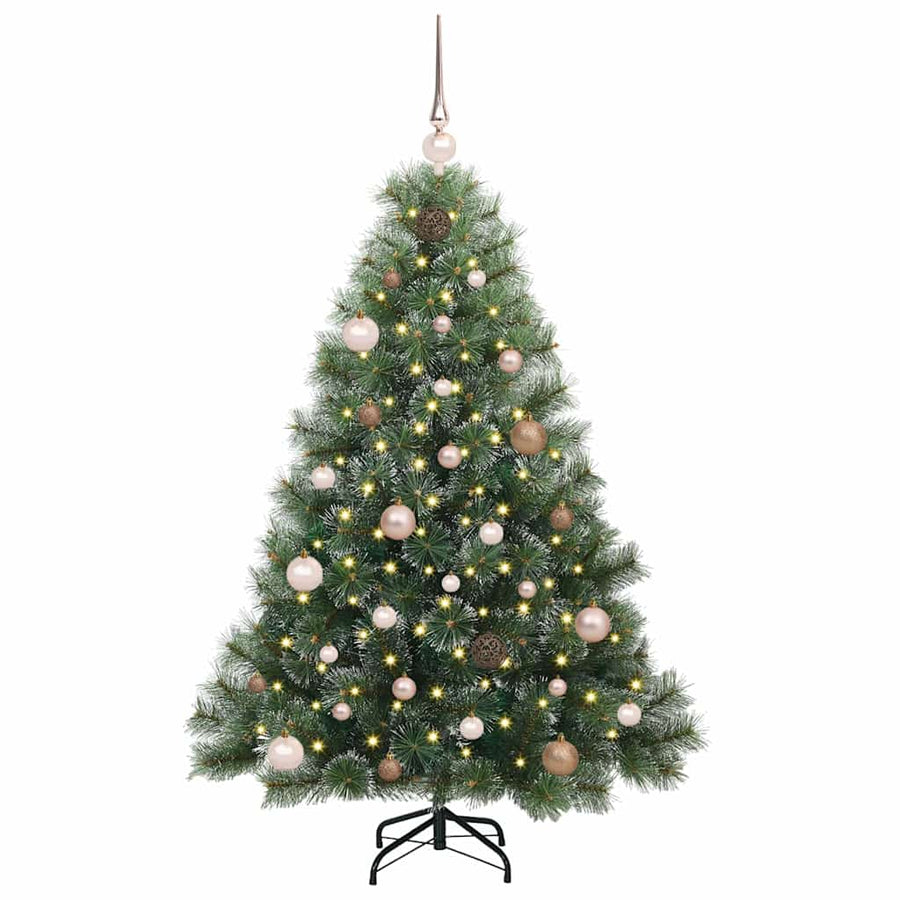 Kunstkerstboom met 150 LED met standaard Groen 150 cm PE en PVC