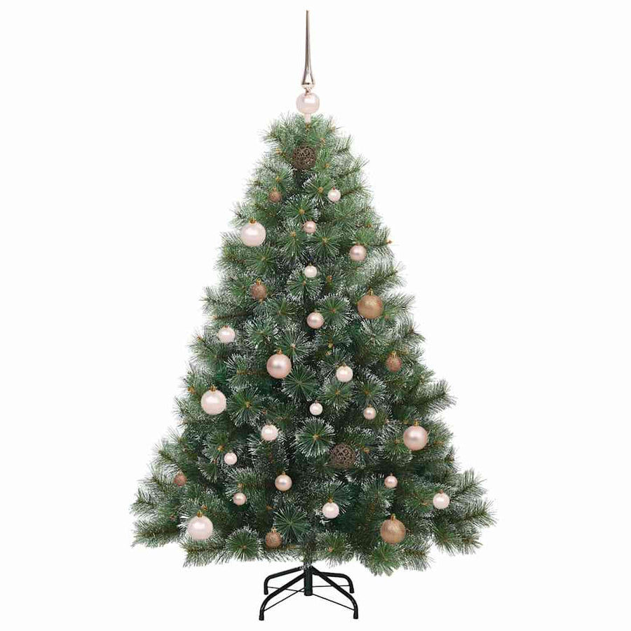 Kunstkerstboom met 150 LED met standaard Groen 150 cm PE en PVC