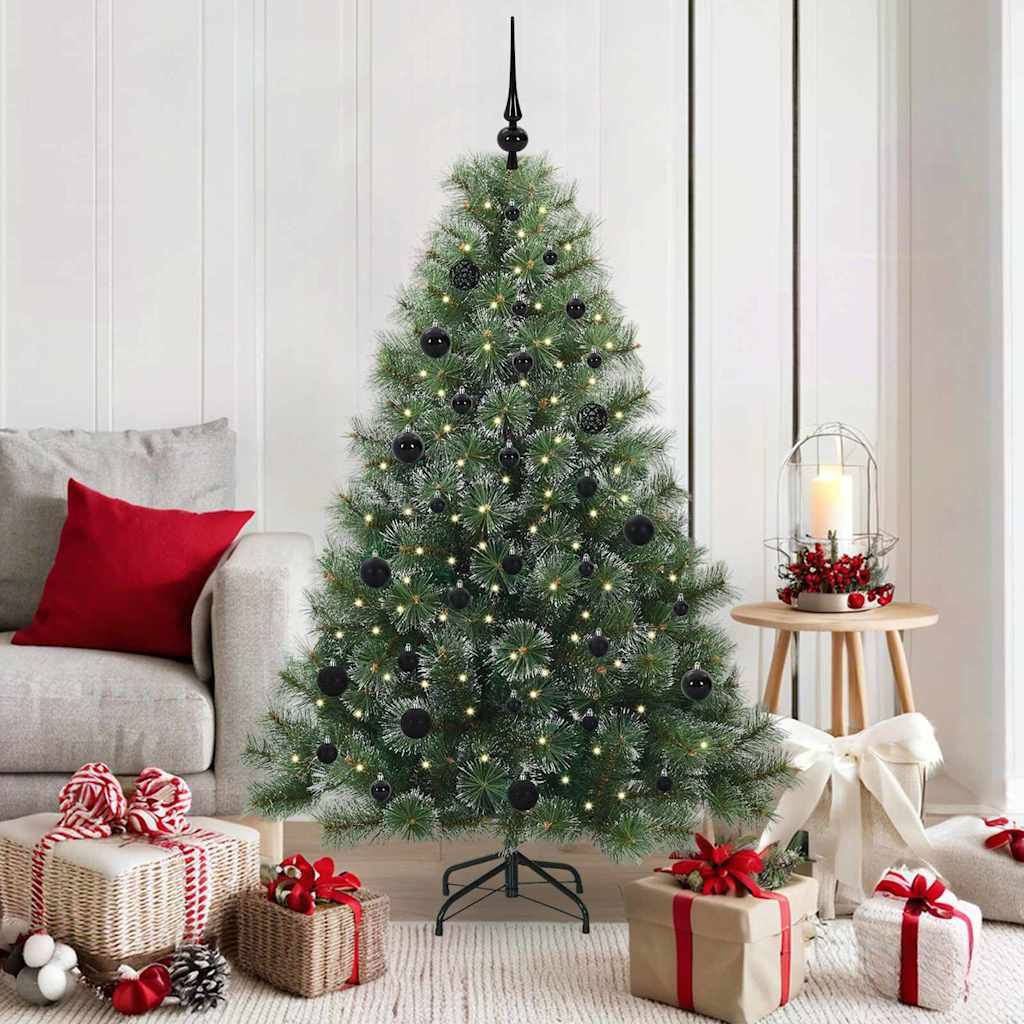 Kunstkerstboom met 150 LED met standaard Groen 150 cm PE en PVC
