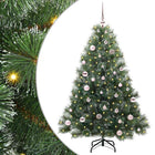 Artificial Christmas Tree with 150 LED Lights with Stand Green 150 cm PE and PVC