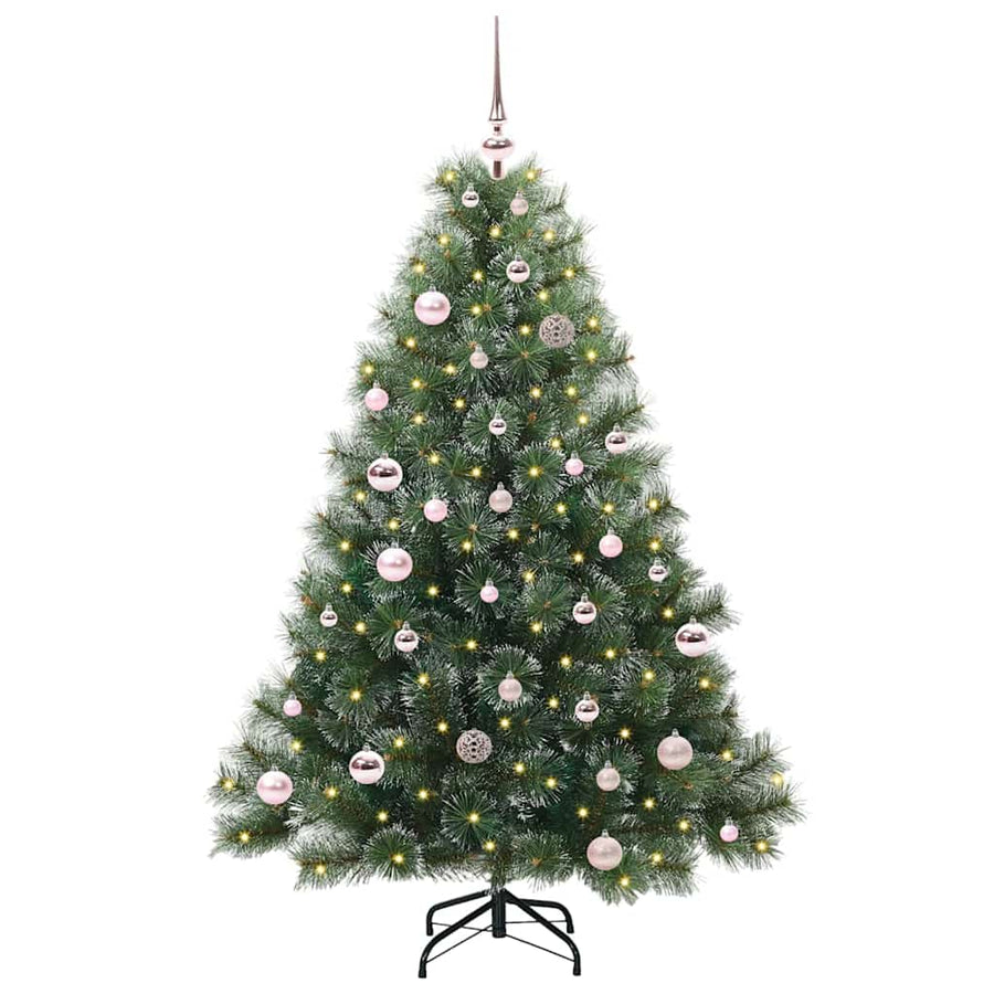 Kunstkerstboom met 150 LED met standaard Groen 150 cm PE en PVC
