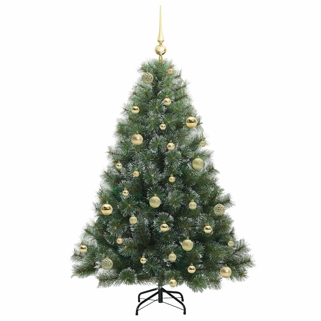 Kunstkerstboom met 150 LED met standaard Groen 150 cm PE en PVC
