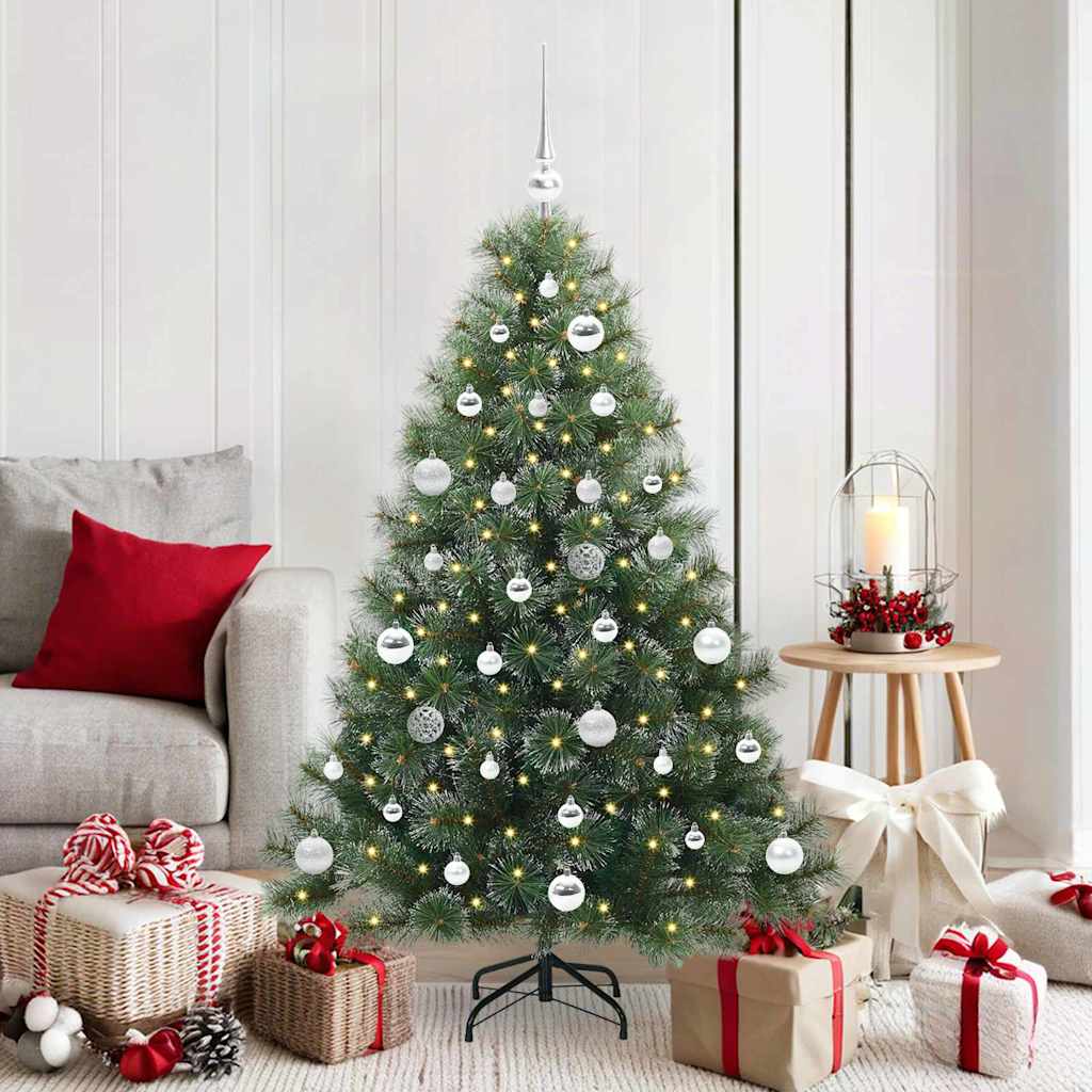 Kunstkerstboom met 150 LED met standaard Groen 150 cm PE en PVC