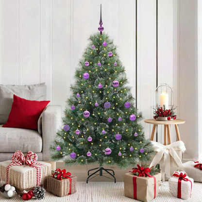 Kunstkerstboom met 150 LED met standaard Groen 150 cm PE en PVC