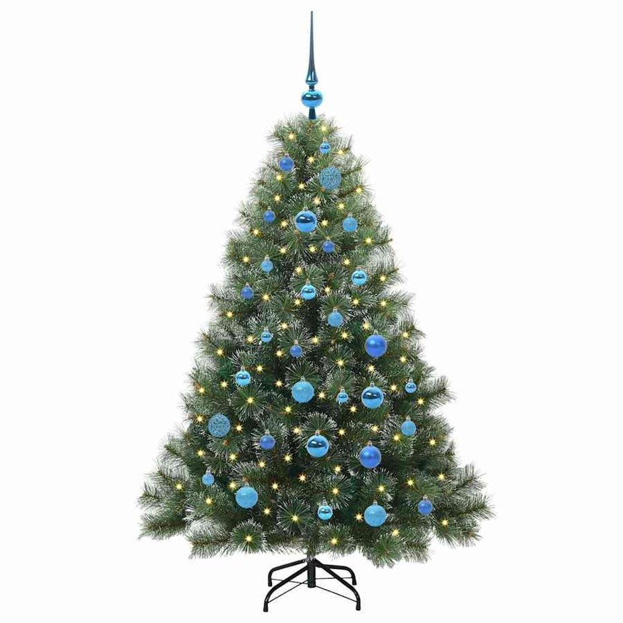 Kunstkerstboom met 150 LED met standaard Groen 150 cm PE en PVC
