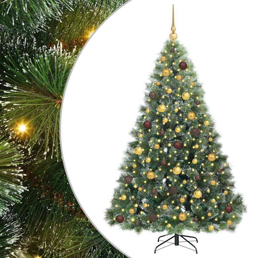 Kunstkerstboom met 300 LED met standaard Groen 180 cm PE en PVC