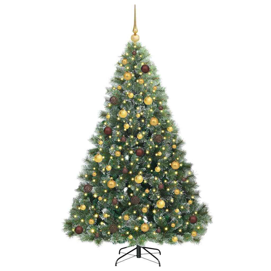 Kunstkerstboom met 300 LED met standaard Groen 180 cm PE en PVC