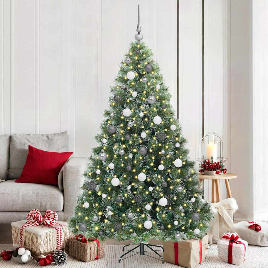 Kunstkerstboom met 300 LED met standaard Groen 180 cm PE en PVC