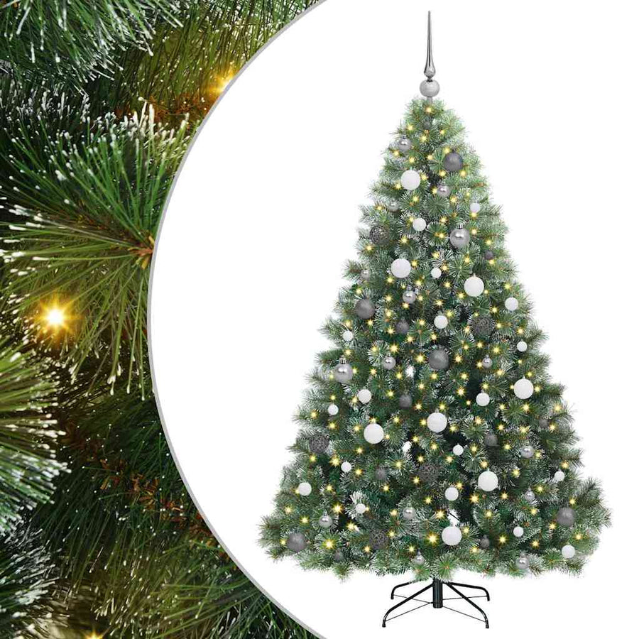 Kunstkerstboom met 300 LED met standaard Groen 180 cm PE en PVC