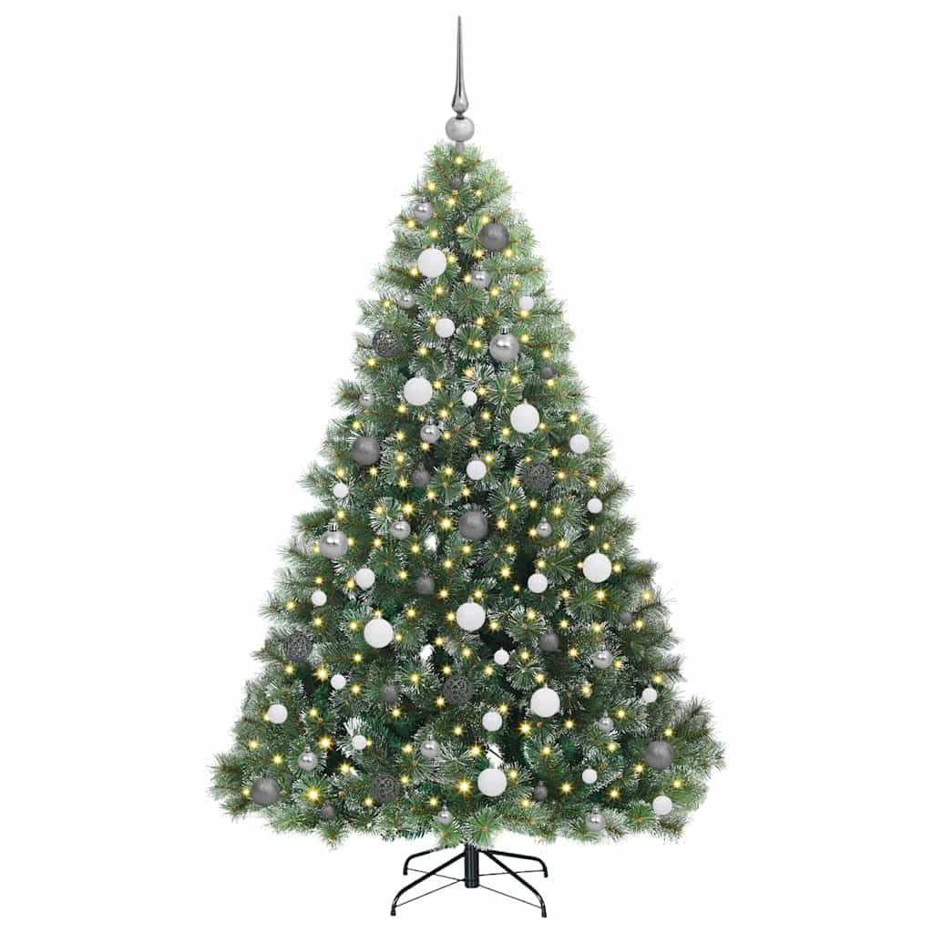 Kunstkerstboom met 300 LED met standaard Groen 180 cm PE en PVC