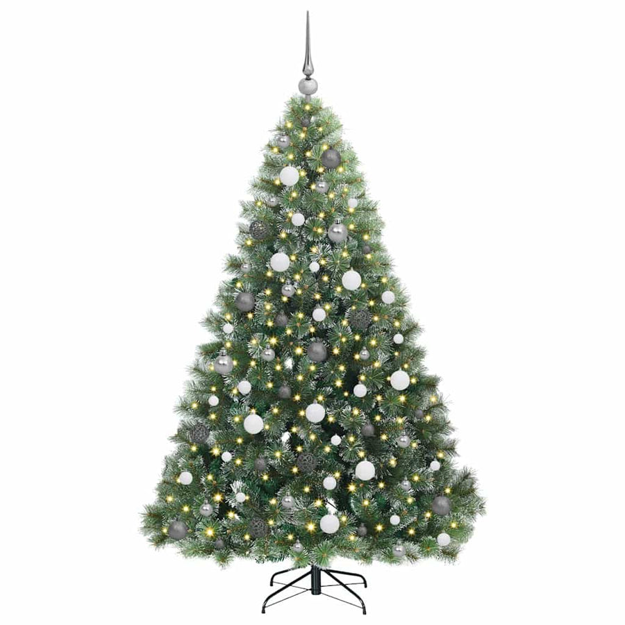 Kunstkerstboom met 300 LED met standaard Groen 180 cm PE en PVC