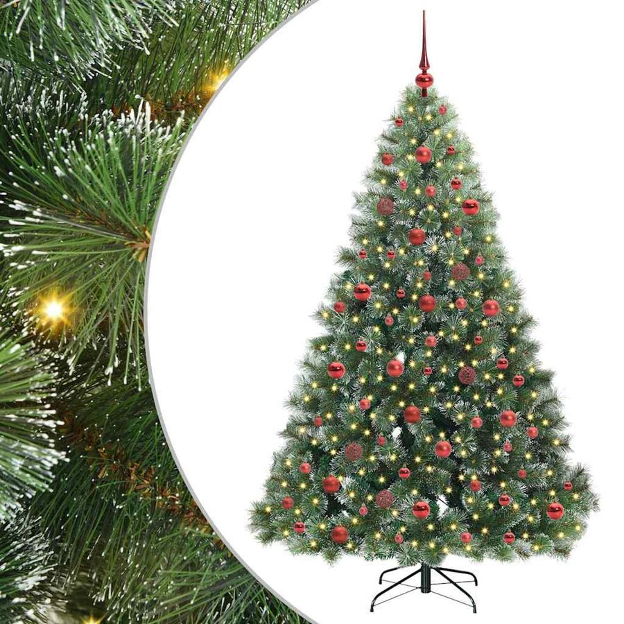 Kunstkerstboom met 300 LED met standaard Groen 180 cm PE en PVC