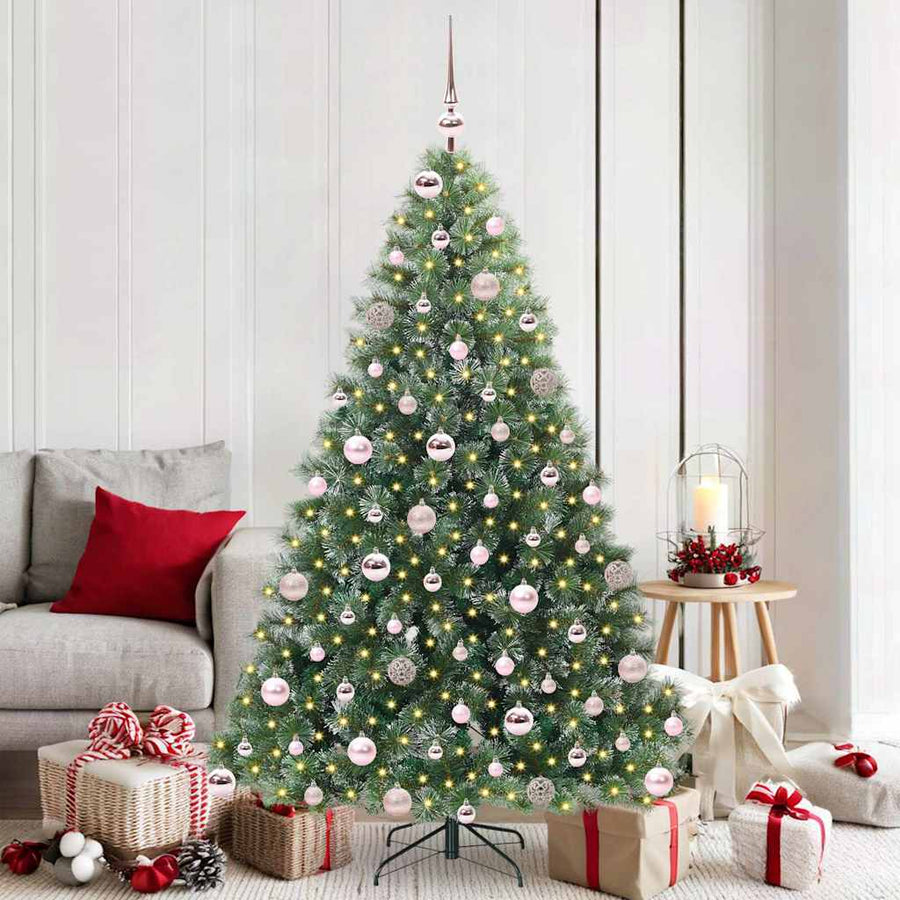 Kunstkerstboom met 300 LED met standaard Groen 180 cm PE en PVC