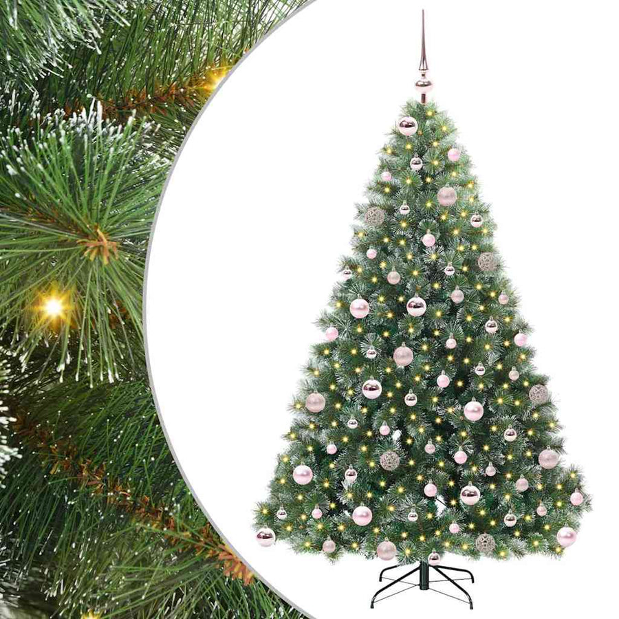 Kunstkerstboom met 300 LED met standaard Groen 180 cm PE en PVC