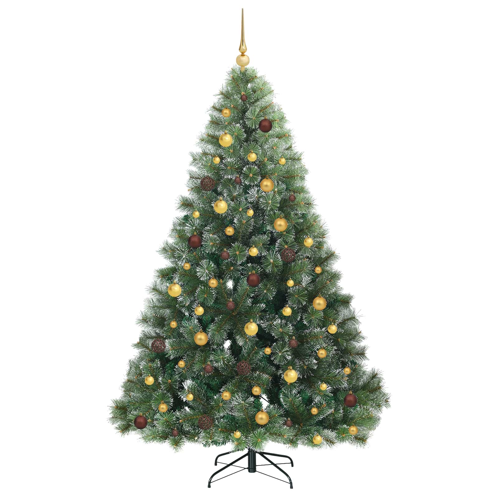 Kunstkerstboom met 300 LED met standaard Groen 210 cm PE en PVC