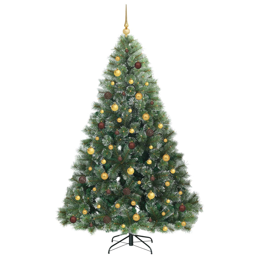 Kunstkerstboom met 300 LED met standaard Groen 210 cm PE en PVC