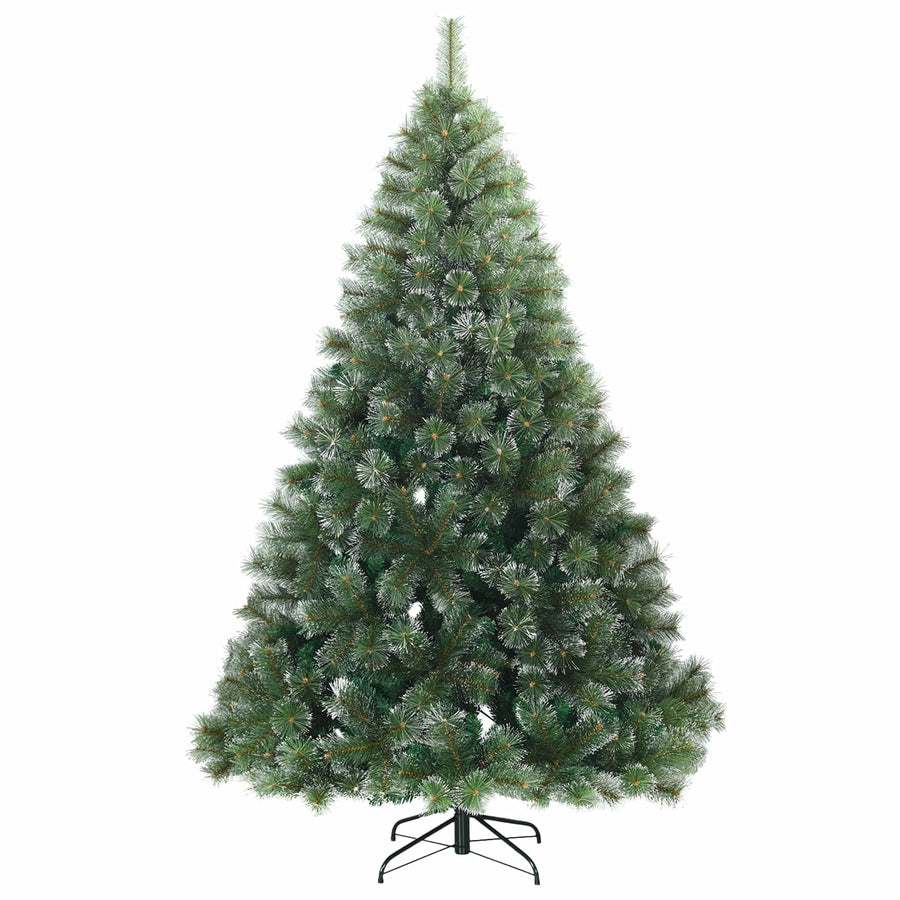 Kunstkerstboom met 300 LED met standaard Groen 210 cm PE en PVC