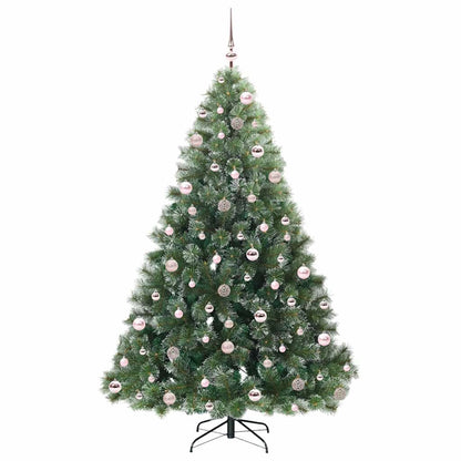 Kunstkerstboom met 300 LED met standaard Groen 210 cm PE en PVC
