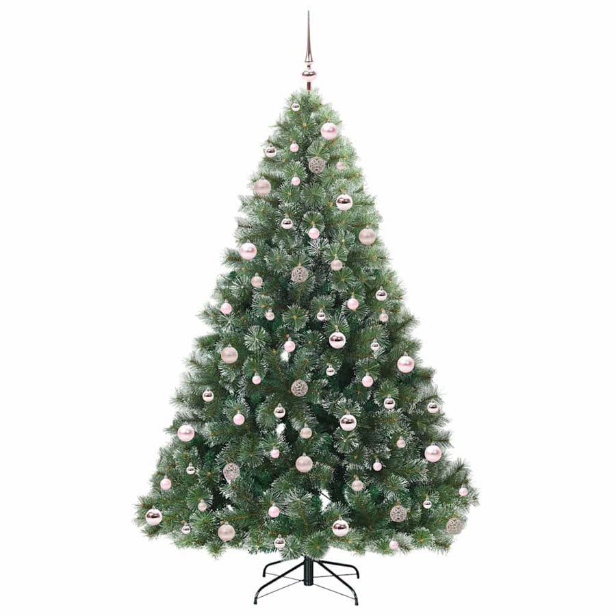 Kunstkerstboom met 300 LED met standaard Groen 210 cm PE en PVC