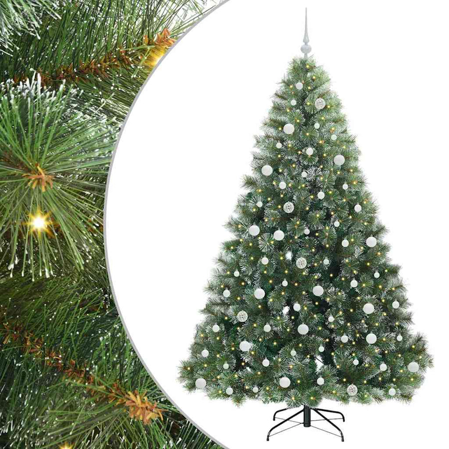 Kunstkerstboom met 300 LED met standaard Groen 210 cm PE en PVC