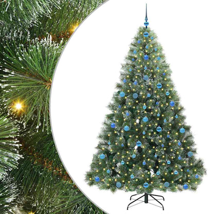 Kunstkerstboom met 300 LED met standaard Groen 210 cm PE en PVC