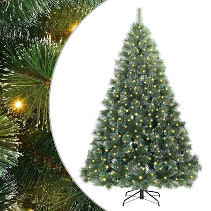 Kunstkerstboom Met 300 Led Met Standaard Groen Pe En Pvc Wit 240 cm