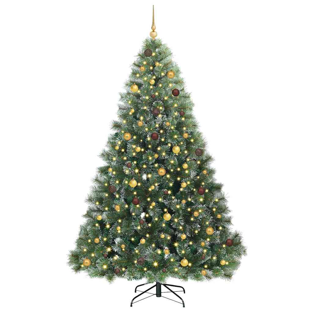 Kunstkerstboom met 300 LED met standaard Groen 240 cm PE en PVC