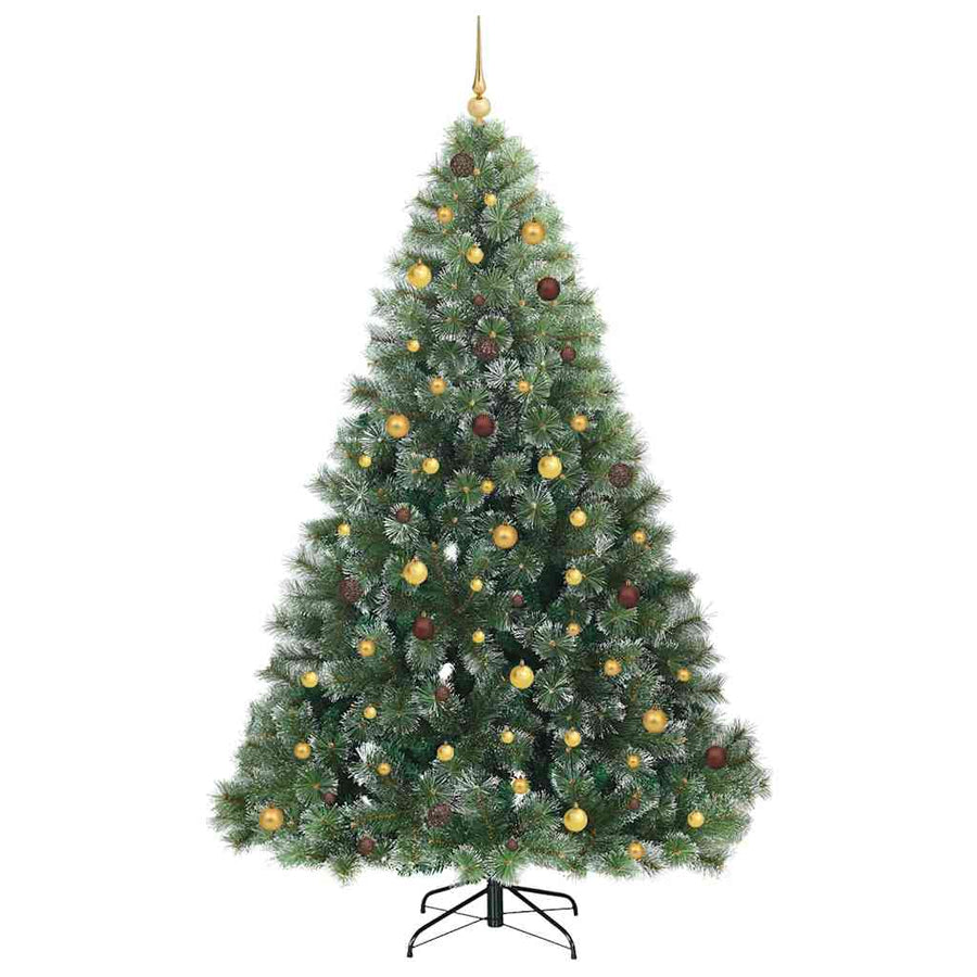 Kunstkerstboom met 300 LED met standaard Groen 240 cm PE en PVC