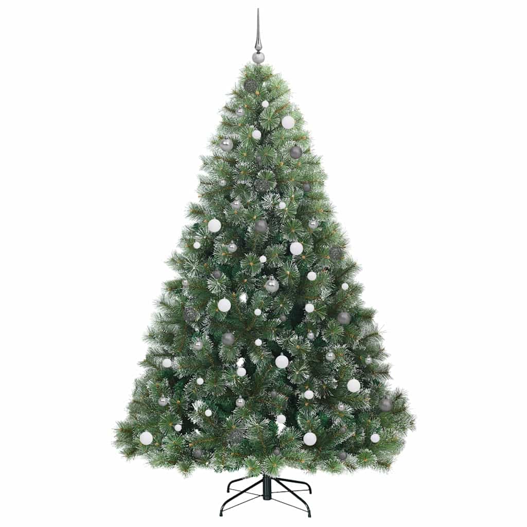 Kunstkerstboom Met 300 Led Met Standaard Groen Pe En Pvc Wit 240 cm