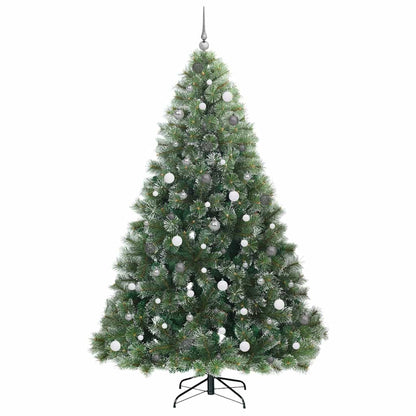 Kunstkerstboom Met 300 Led Met Standaard Groen Pe En Pvc Wit 240 cm