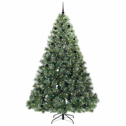 Kunstkerstboom Met 300 Led Met Standaard Groen Pe En Pvc Wit 240 cm