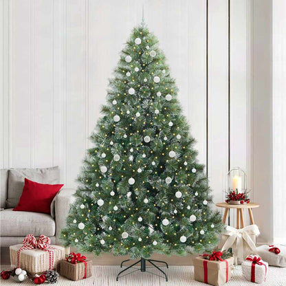 Kunstkerstboom Met 300 Led Met Standaard Groen Pe En Pvc Wit 240 cm