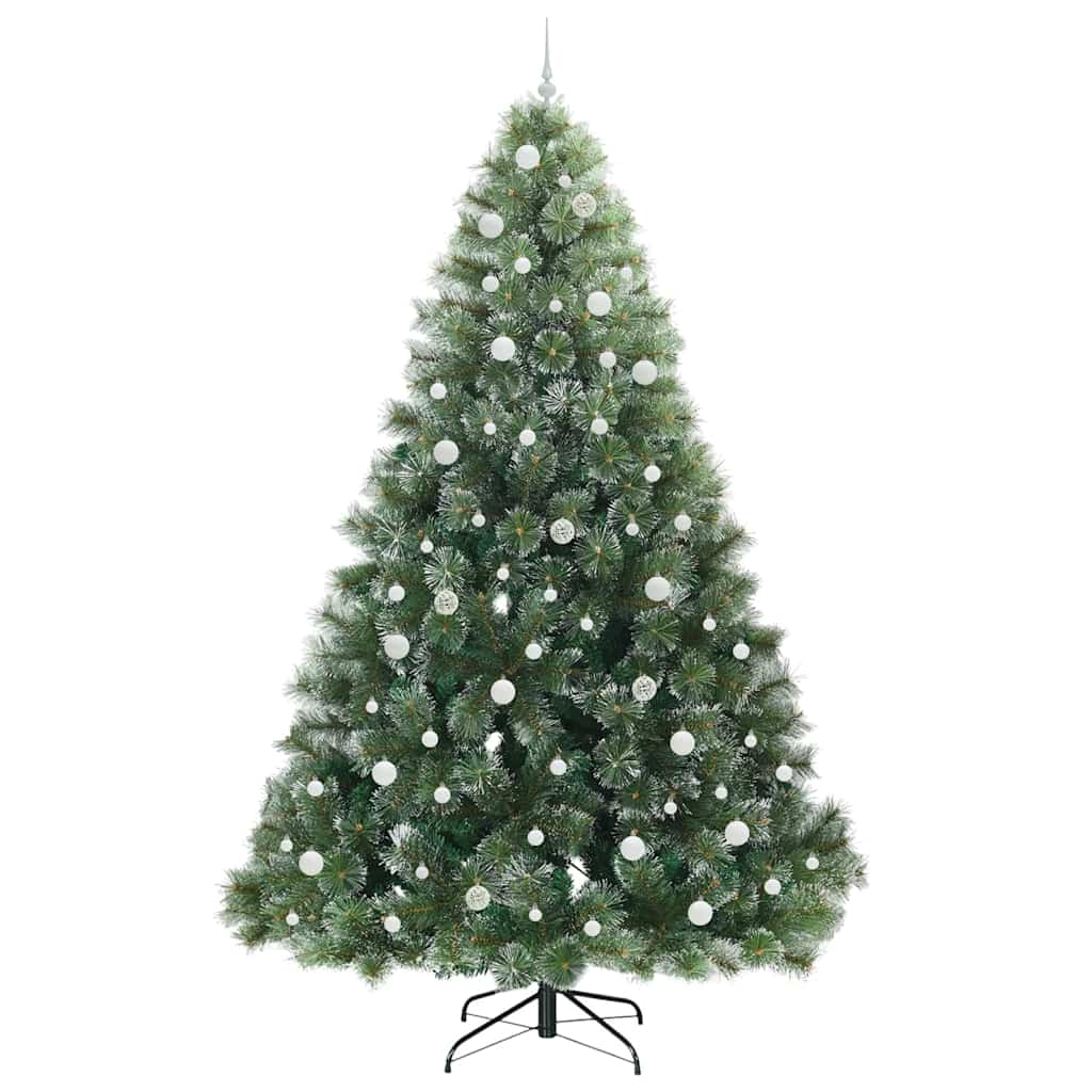 Kunstkerstboom Met 300 Led Met Standaard Groen Pe En Pvc Wit 240 cm